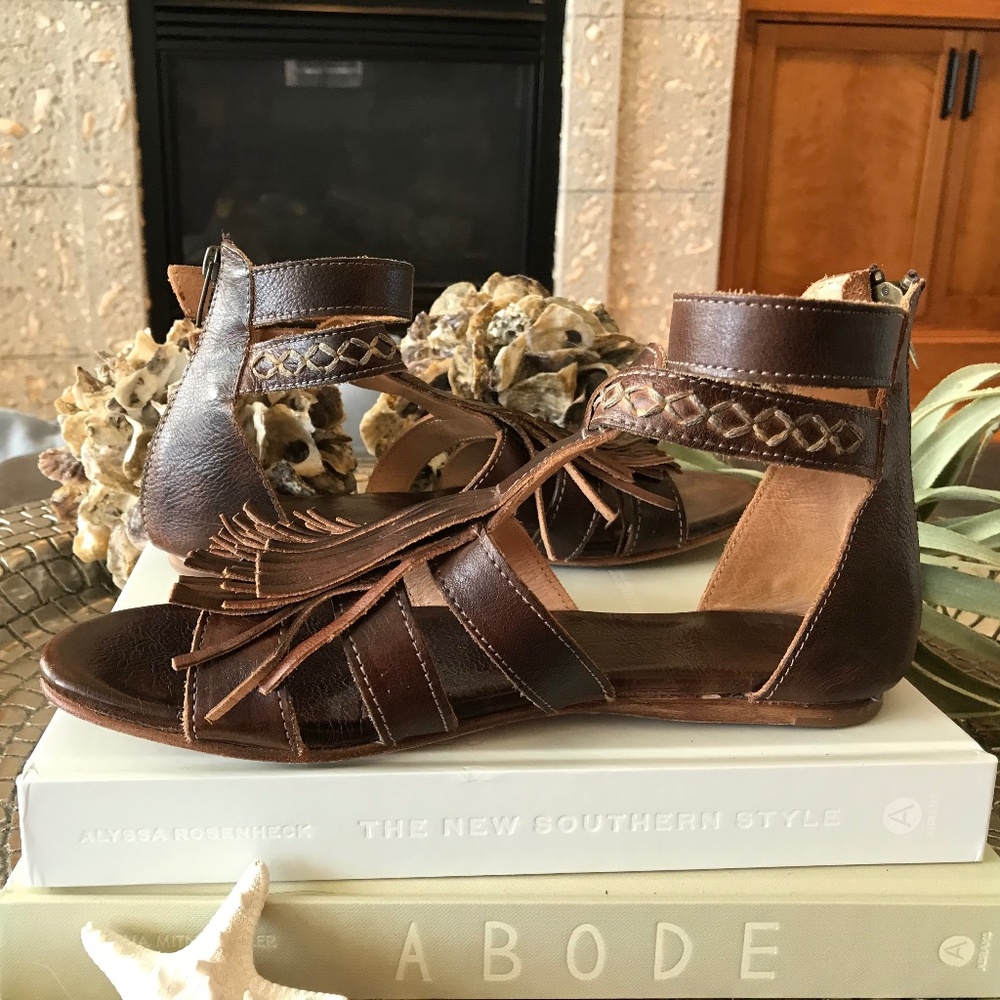 FESTIVAL 🔥MODERN BOHO SOFT COUNTRY COWGIRL LAYERED FRINGE LEATHER SANDALS - Picture 10 of 16
